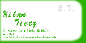 milan tietz business card